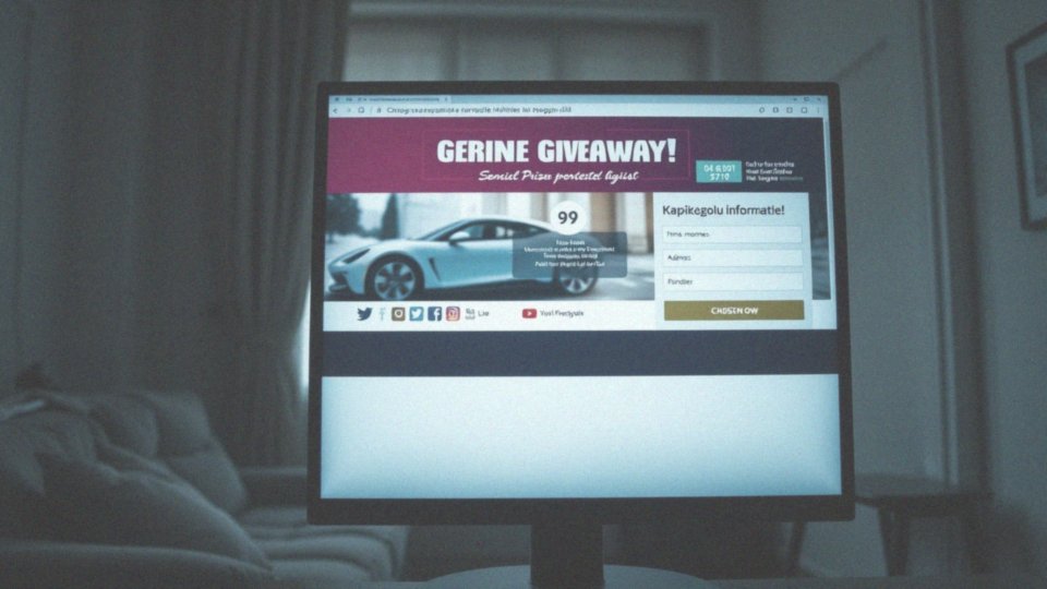 Jakie są przykłady fałszywych konkursów w Internecie?